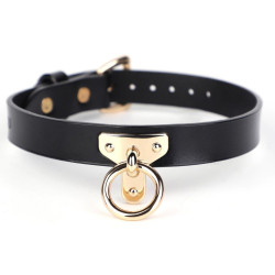 LuxuryFantasy Collier-Laisse Tee Ring Noir